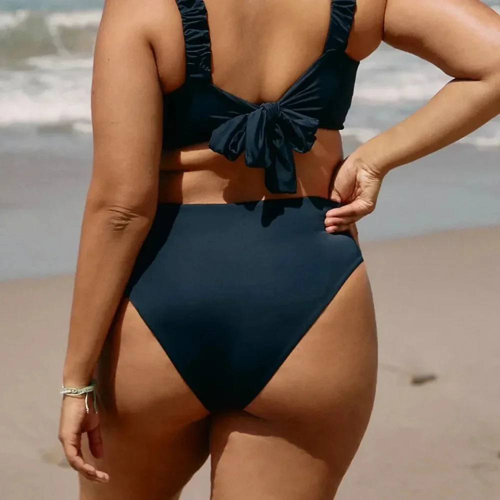 NWT Anthropologie Nomads High Waisted Black Bikini Bottom 4X - Picture 2 of 6